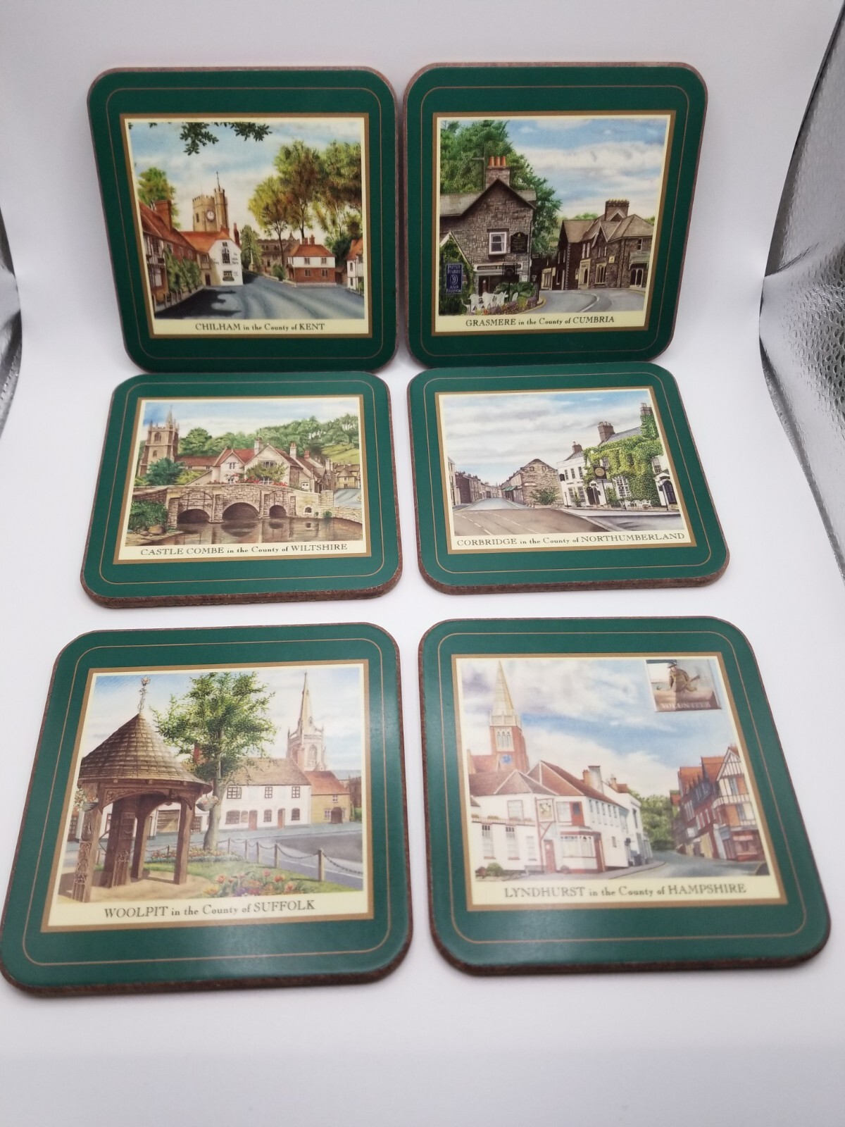 Vintage Set of Pimpernel Coasters English Villages Set of 6 4x4 eBay