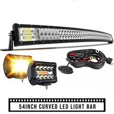 54 Curved Led Light Bar Spot Flood Combo Offroad4 Led Cube Pods For Ford 54 Curved Led Light Bar Spot Flood Combo Offroad4 Led Cube Pods For Ford