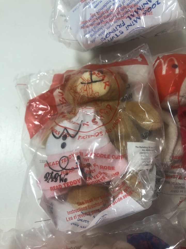 McDonald's Build-A-Bear 2006 Set of 7 Happy Meal Toys NIP Complete 1-8 ...