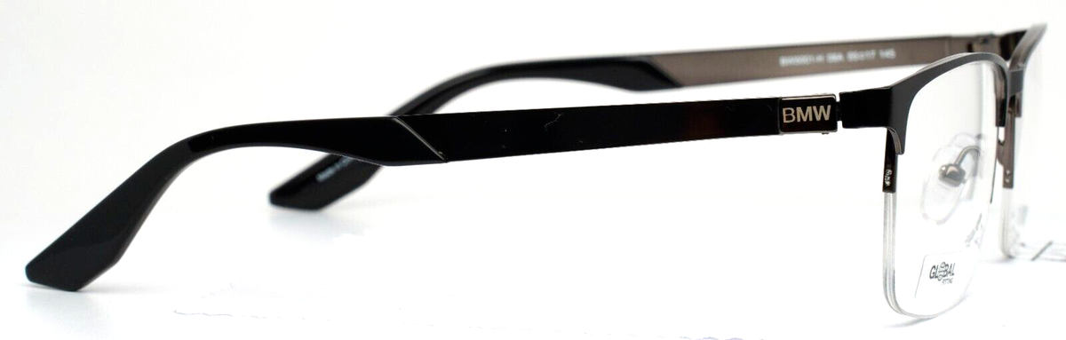 New BMW BW-5001-H 008 Shiny Gunmetal Eyeglasses 55/17/145 BMW BW5001-H 08A Shiny Gunmetal Mens Rectangle Eyeglasses 55  main image 3