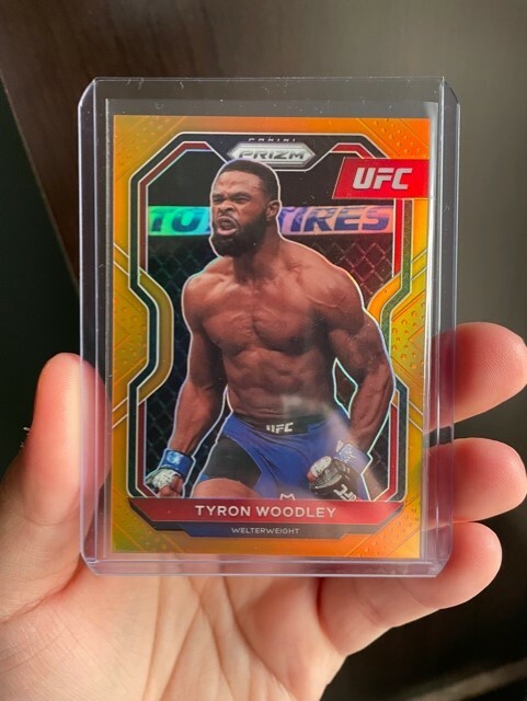 Tyron Woodley Orange Prizm Refractor /99 - 2021 Panini Prizm UFC Debut #33