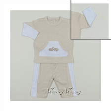 Kissy Kissy Road Crew Stripe Pant Set. Pima Cotton 9m New with Tags