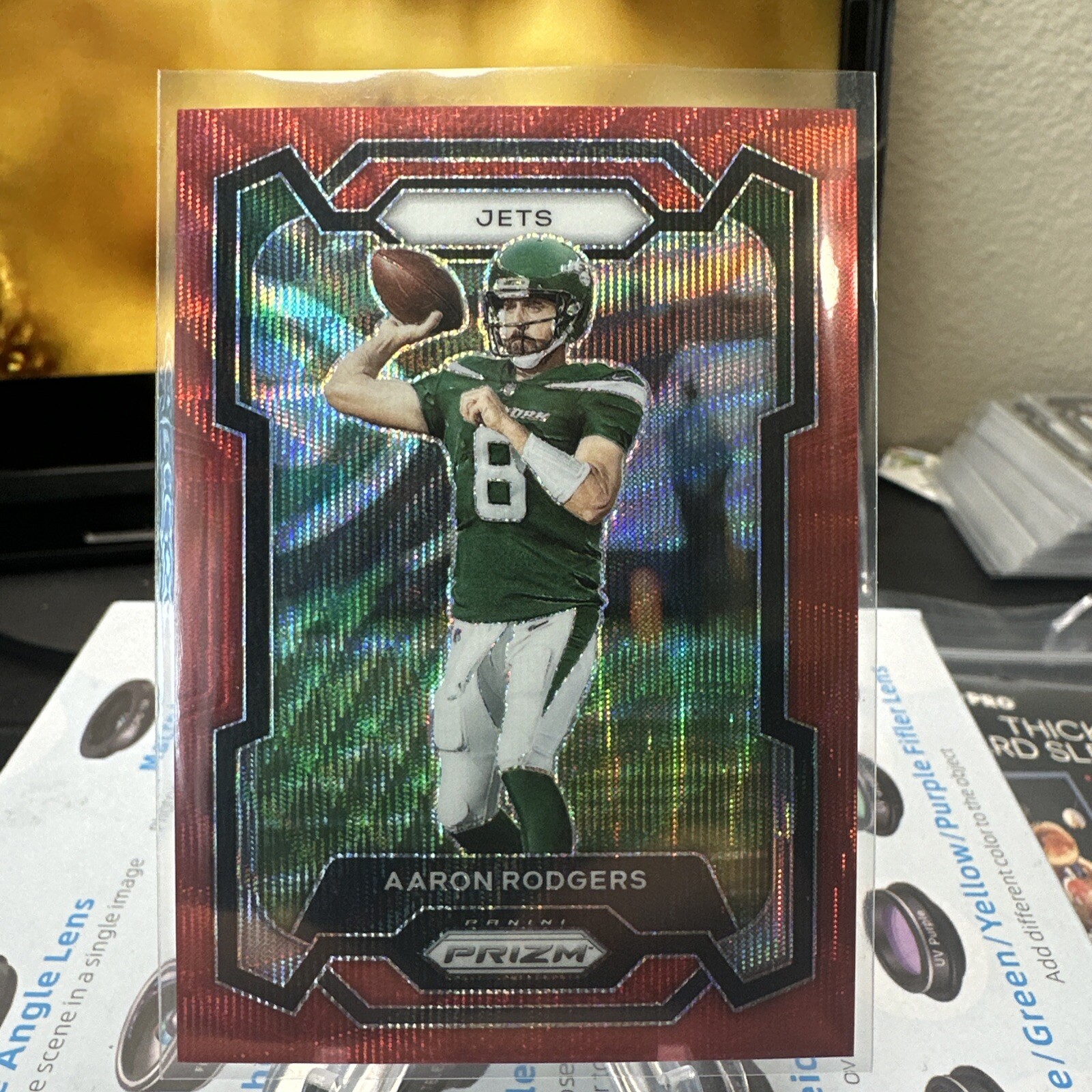 2023 Panini Prizm Aaron Rodgers Red Wave /149 JETS #227