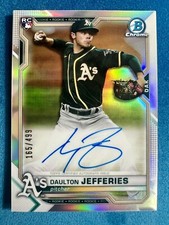 2021 Bowman Chrome Daulton Jefferies Rookie Refractor Auto RC #/499