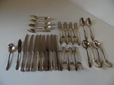 Vintage National Silver Company King Edward 36 Piece Silverplate Flatware Set