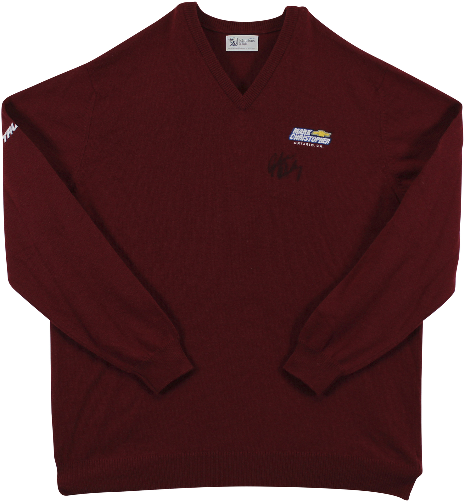 John Daly Autographed Signed Match Worn Johnstons Of Elgin Cashmere Sweater Beckett 