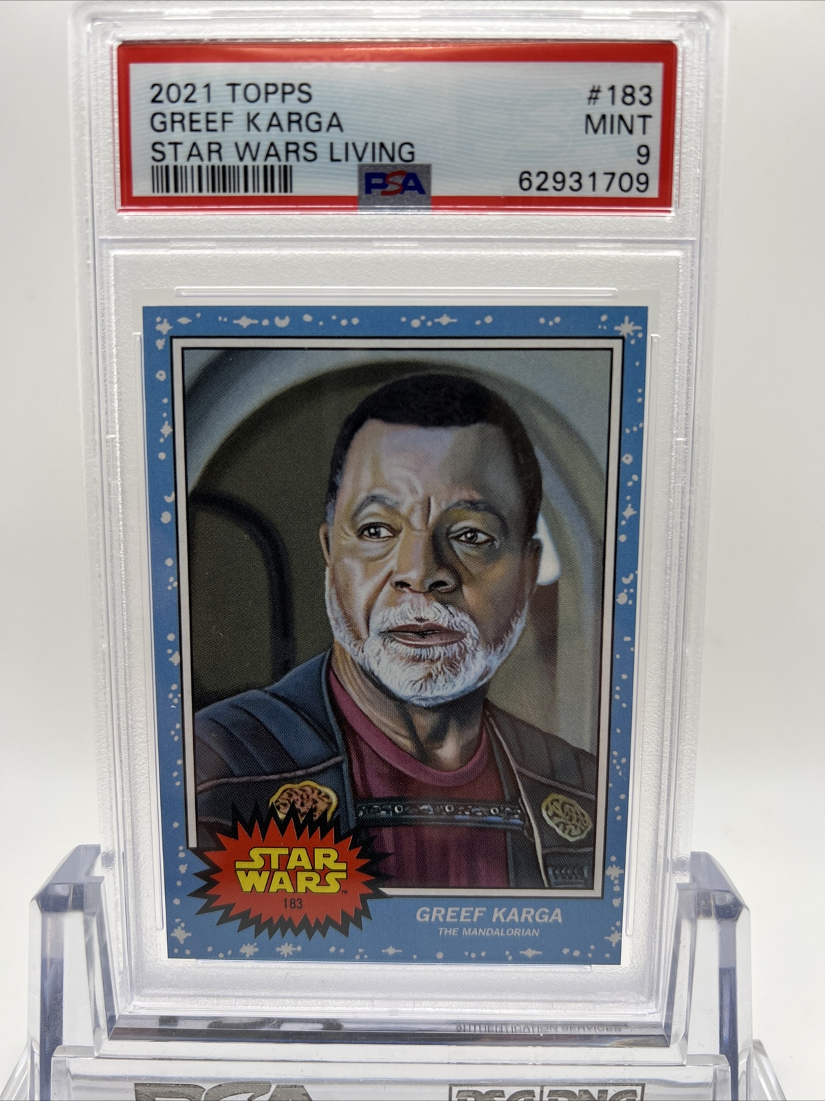 2021 Topps Star Wars Living Set Greef Karga Card #183 PSA 9 Mint