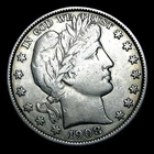 1908-O Barber Half Dollar Silver  ---- Nice Coin ----  #327D