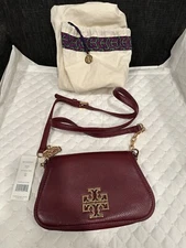 Tory Burch Britten Mini Crossbody Bag  39058 Red Agate