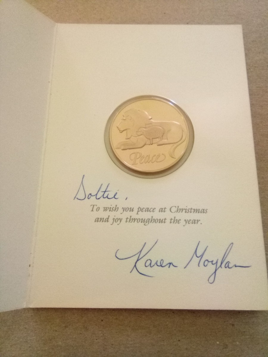 Franklin Mint 1984 Christmas Card Peace Token By Herman De Roos | eBay