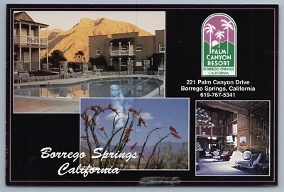 PALM CANYON RESORT Borrego Springs CA 1997 postcard C5