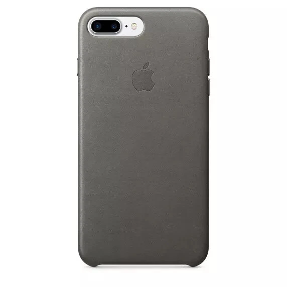 Official Apple iPhone 7 Plus 8 Plus Leather Case - Storm Grey Cover MMYE2ZM/A - Image 3 of 4