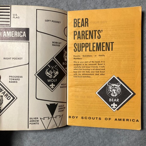BEAR - CUB SCOUT BOOK - BOYS SCOUTS OF AMERICA - HAND BOOK Parents Supplement - Picture 9 of 16