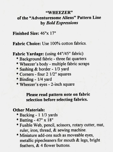 Adventuresome Aliens Applique Quilt Patterns Bundle by Bold Expression Lot of 3 - Picture 7 of 7