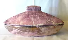 Vintage 1950s Santa Anita Ware California Pottery Triangular Covered Dish WOW!