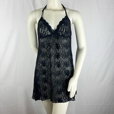 Secret Treasures Lace Floral Sheer Babydoll Slip-On Sz M Coquette Y2K Style Rave
