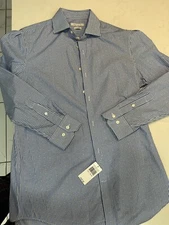 PERRY ELLIS Shirt Slim Fit 15 1/2, 34/35 Mens Shirts Médium, Camisa Mediana