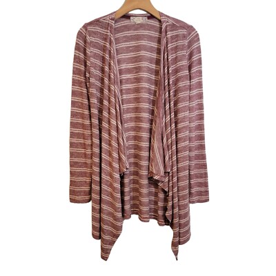 Pink Republic Cardigan Assymetric Boho Open Sweater Pink Size XS EUC