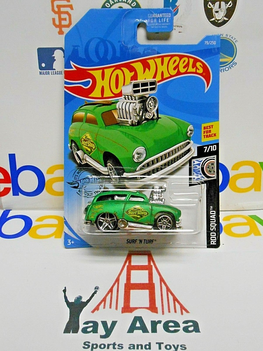 RARE 2019 Hot Wheels Surf N' Turf (Green Variation) Rod Squad Collector  7/10