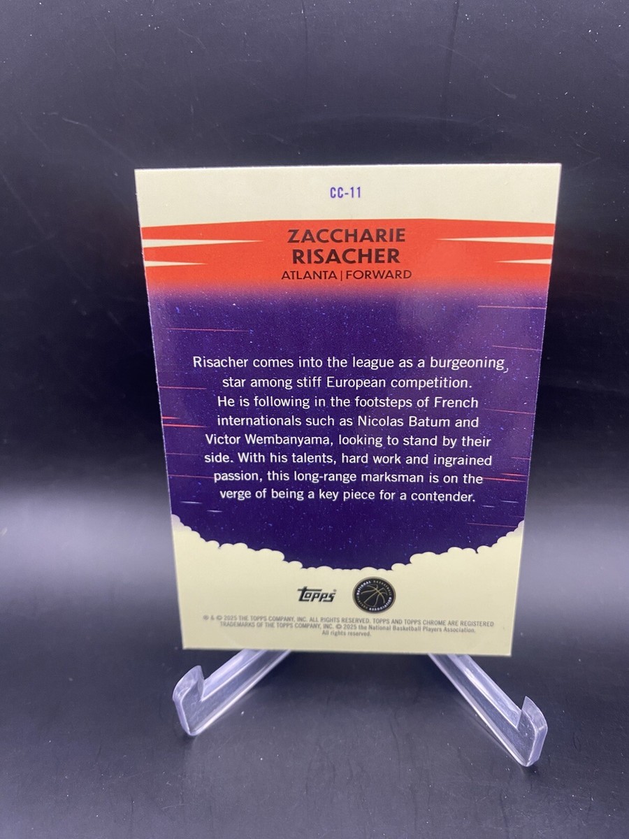 2024-25 Topps Chrome Zaccharie Risacher Countdown Complete Pink