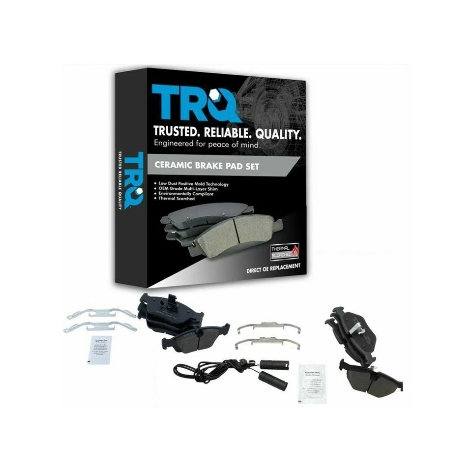 Kit de pastillas de freno delanteras y traseras de cerámica TRQ para BMW 323Ci 325i 325Ci 325Xi 1995-2000 Foto 2 de 4