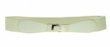 Style Co Women's Stretch Belt White Medium/Large