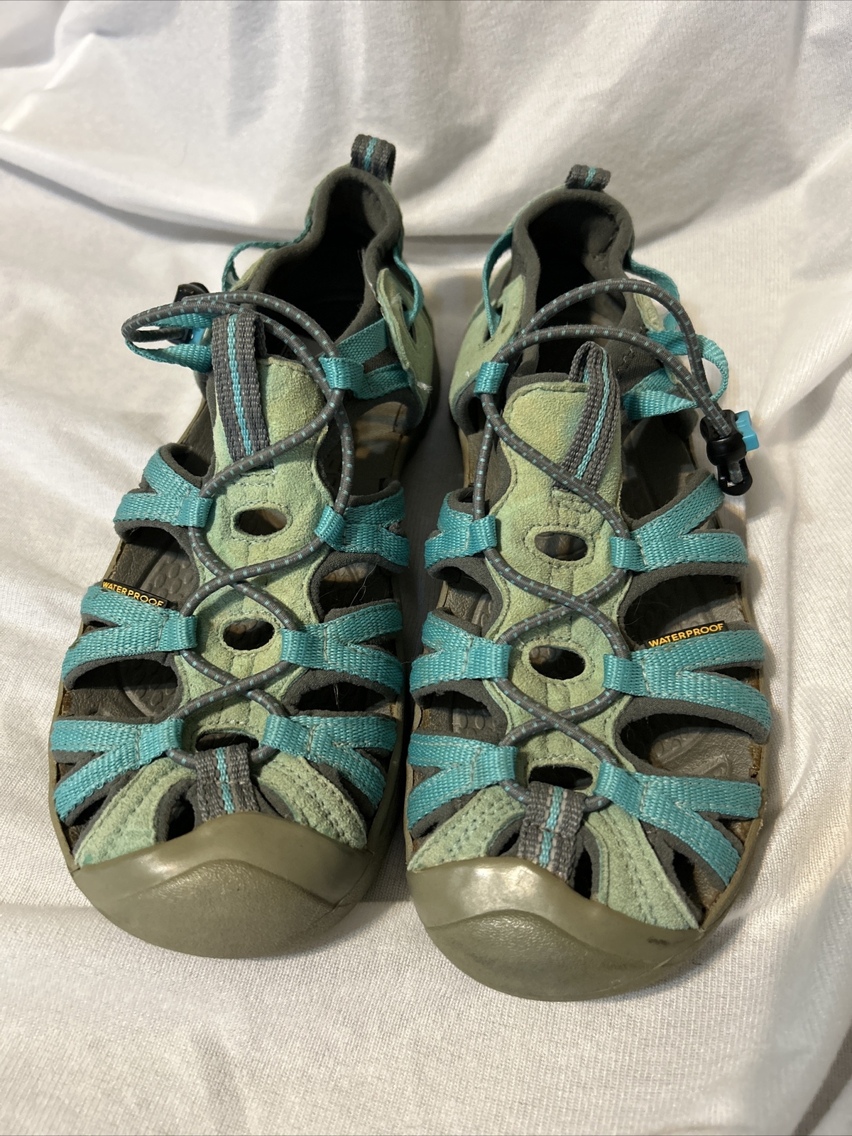 KEEN Whisper Sandali Giovanili Impermeabili Escursionismo Trail Teal Taglia 5 1006503 ��