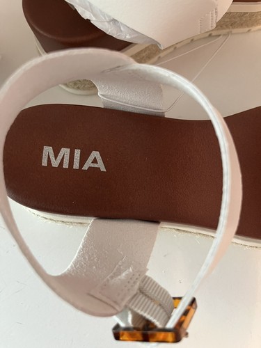 Stitch Fix Mia Faustina Plateau-Keilabsatz mit Seil umwickelt Größe 8, weiß NEU Slipper - Bild 8 von 12