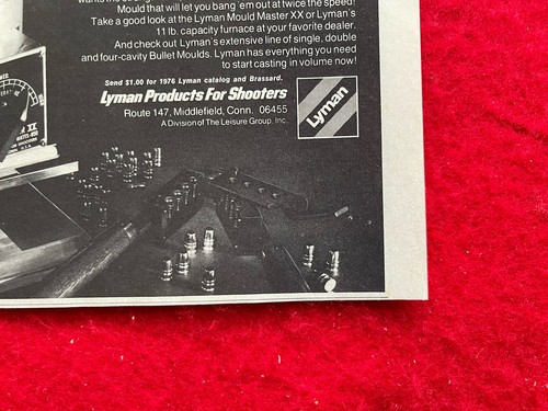 Vintage 1976 Print Ad Lyman Heavy Duty Bullet Caster Fast Production Ad - Picture 5 of 7