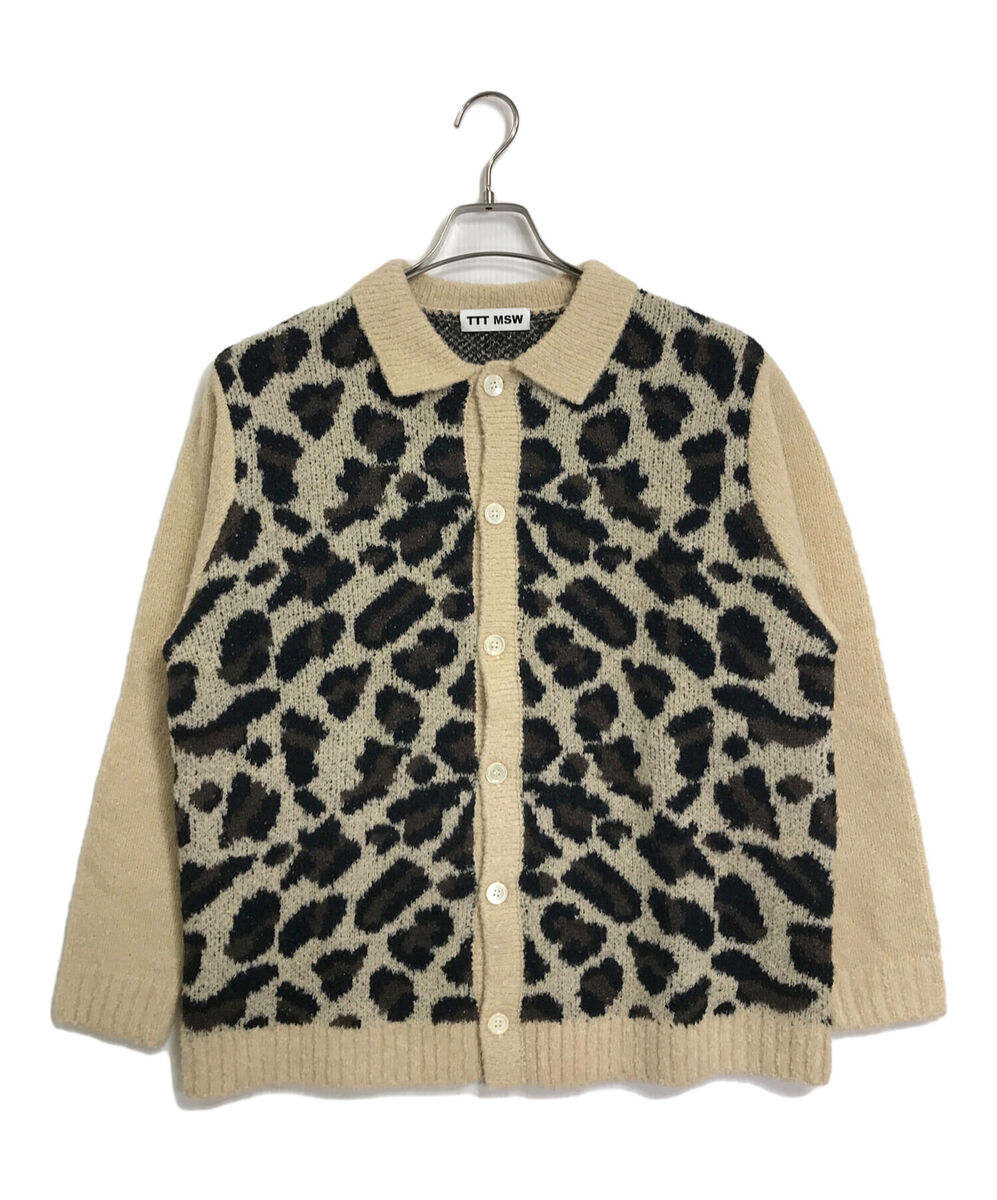 TTT MSW leopard knit cardigan Size: M Brown Men TTT-2021AW TTT MSW leopard knit cardigan Size: M Brown Men TTT-2021AW