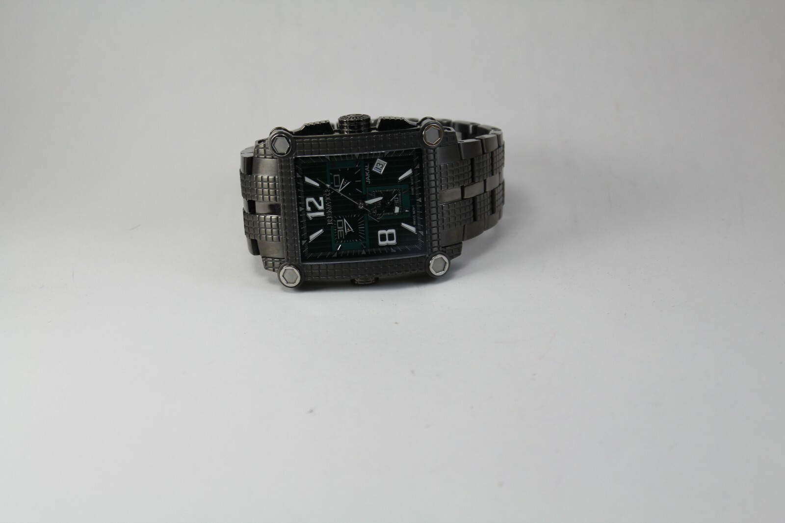 Renato Jackal Men's Watch, Swiss ETA 251, Green Dial on Gun Metal