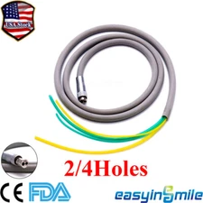 Dental Silicone Tubing Hose Air Turbine Motor Handpiece Connector 2/4Holes Lab