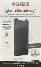 ZAGG iPhone 12/iPhone 12 Pro InvisibleShield Glass Elite Privacy Screen, NEW