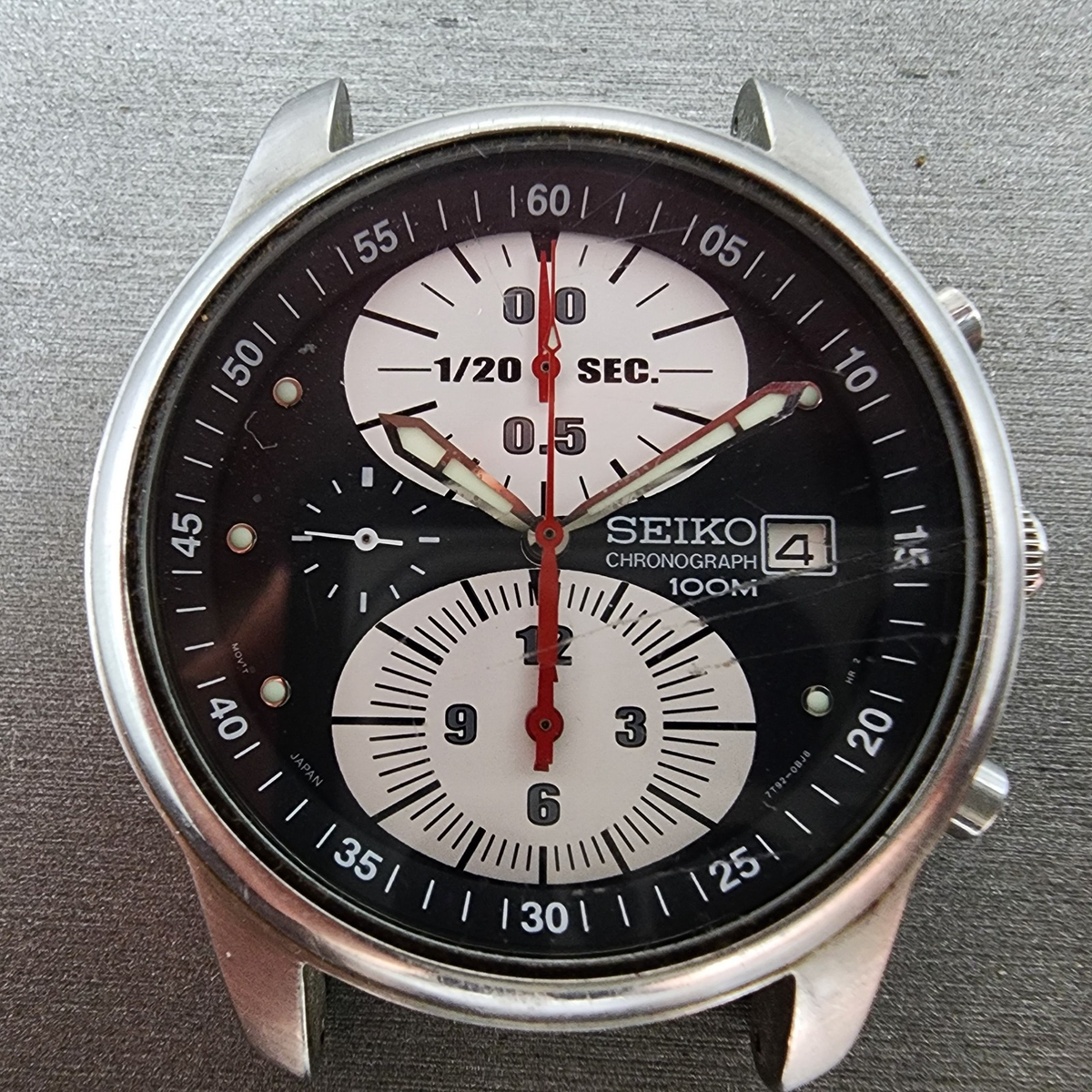 Qoo　0820 Seiko 7T92-0MG0 Chronograph Quartz Dial Mens Watch | eBay