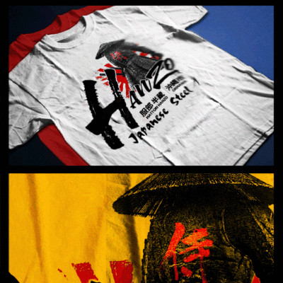 Samurai Warrior T-Shirt Bushido Code Kanji Japanese Katana Ronin Assassin Sword