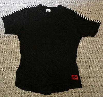 Helly Hansen women's black/white print short-sleeved base layer shirt Sz M