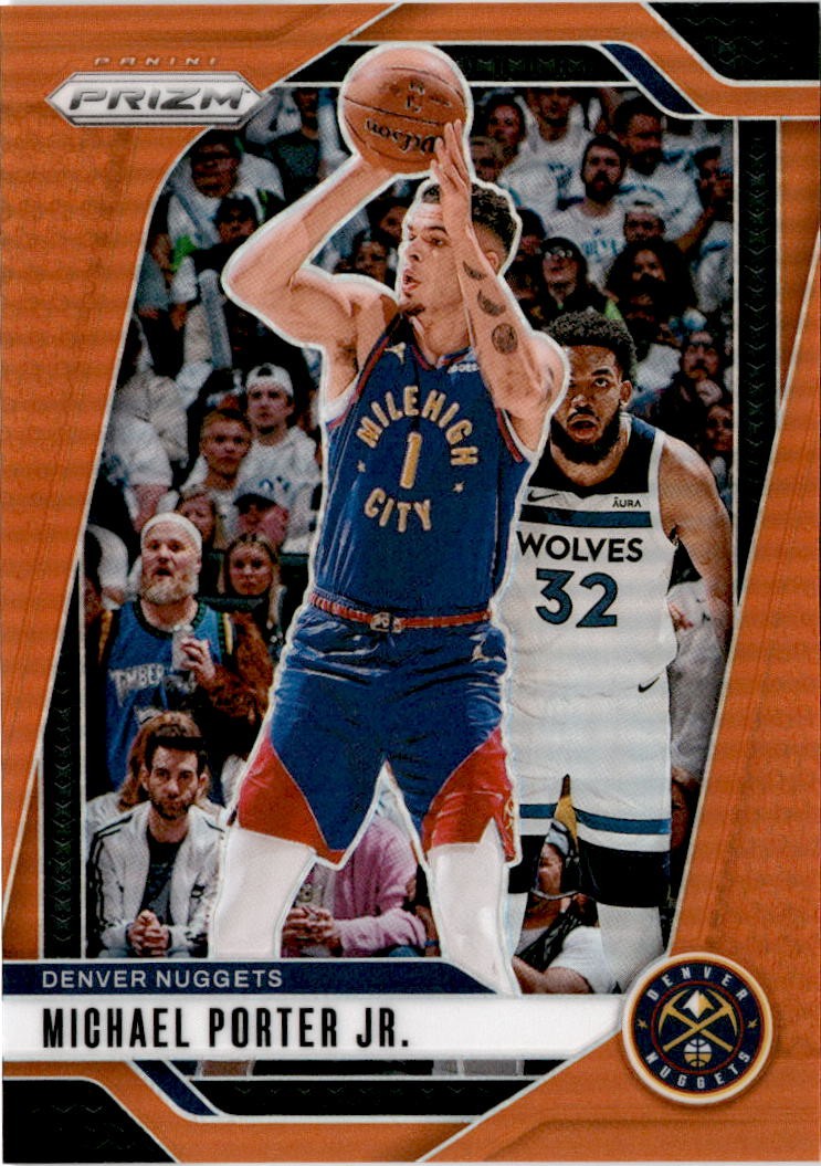 2024-25 Panini Prizm #29 Michael Porter Jr. Prizms Orange #/49