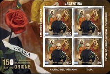 ARGENTINA 2022 EMISSIONE CONGIUNTA ITALIA VATICANO SMOM FOGLIETTO LUIGI ORIONE