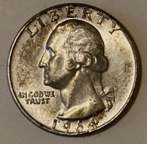 1964 -D Washington Silver Quarter 90% Silver KM# 164 US Junk Silver Bullion