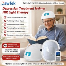 1070nm PBM Helmet Brain Red Light Therapy Parkinsons Autism Improved memory Cap
