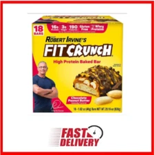 Chef Robert Irvines Fit Crunch Chocolate Peanut Butter Whey Protein 18CT