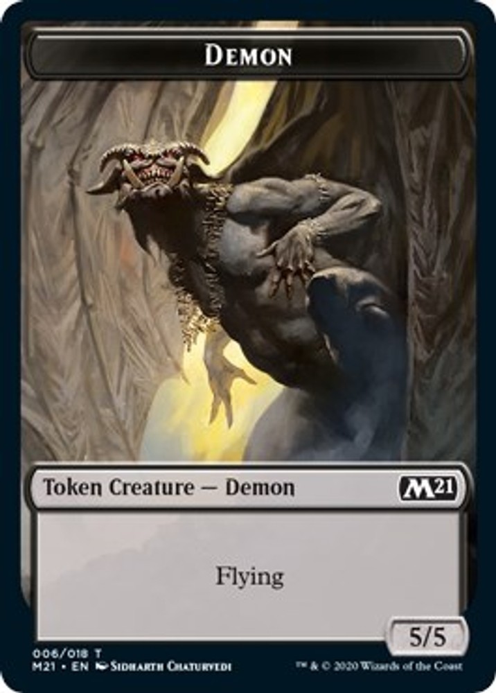 Demon Token - [M21 - 6] - NM - MTG - Core Set 2021