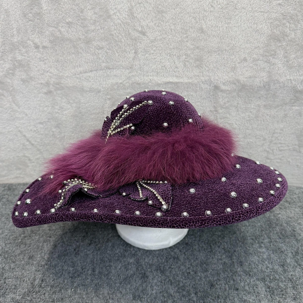 Faux Fur Purple Hats for Women for sale | eBay display picture 1