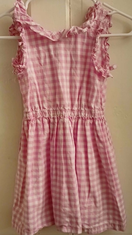 Carter's Kid Lavender Gingham Little Girl's Dress Size 6/6X