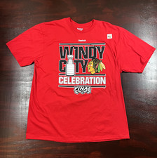 Blackhawks 2015 Stanley Cup celebration t shirt, Red size XXL, throwback tee