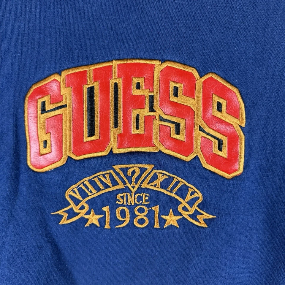 Vintage Guess Georges Marciano Blue Sweater Sweatshirt Men's XL Made In USA - Image 2 of 4