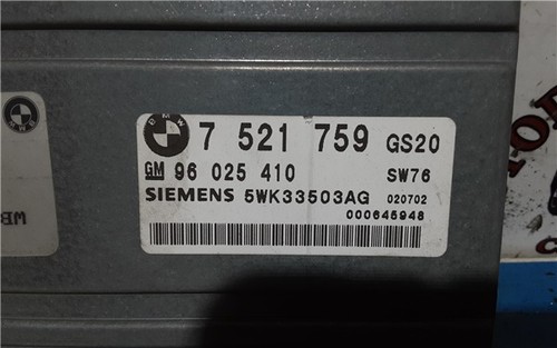 5WK33503AG 752175996025410  Automatikgetriebesteuergerät BMW serie 5 touring e39