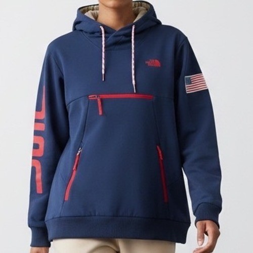 The North Face Womens large quarter zip USA Olympic Softshell gorpcore sporty