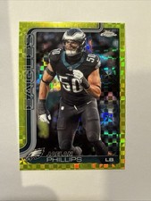 2025 Topps Chrome Jaelan Phillips #192 Lime Green X-Fractor Fly Eagles Fly!