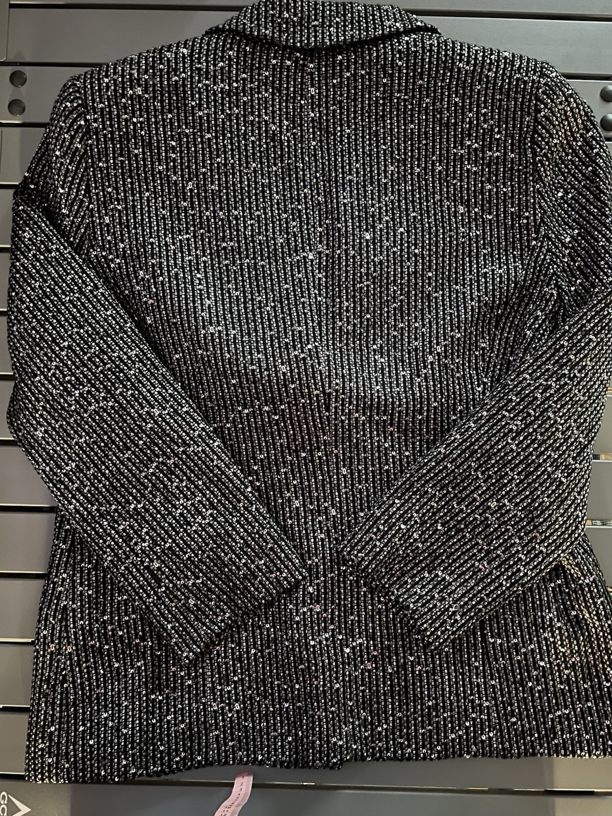 Beautiful Authentic Escada Silver Sequin Blazer S… - image 2